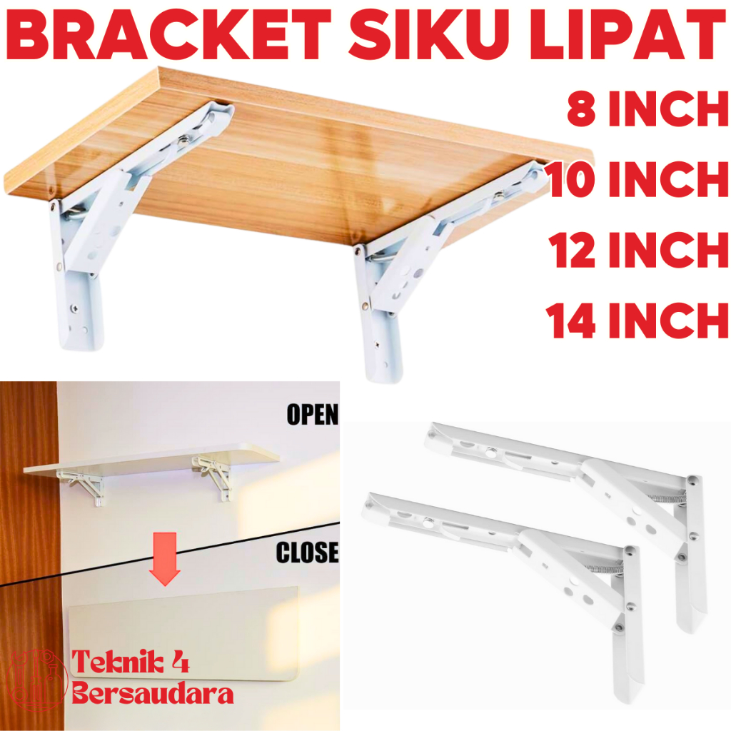 Jual Siku Rak Dinding Bisa Dilipat Harga 1 Pasang | Shopee Indonesia
