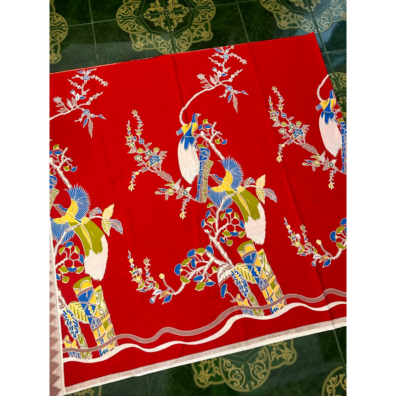 Jual Kain Batik Prima Premium Quality Cendrawasih Merah | Shopee Indonesia