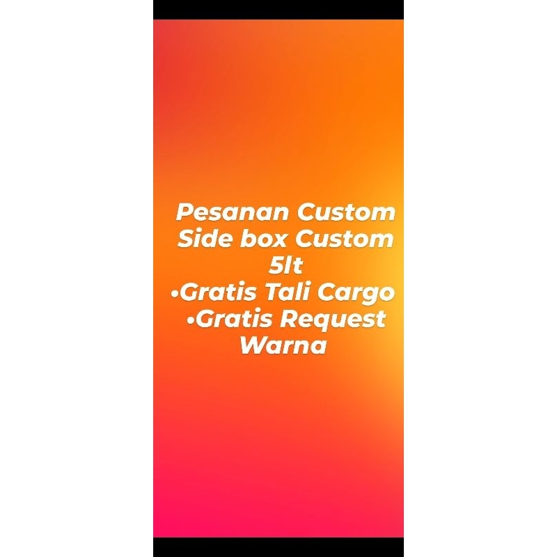 Jual Pesanan Custom Side Box 5lt | Shopee Indonesia