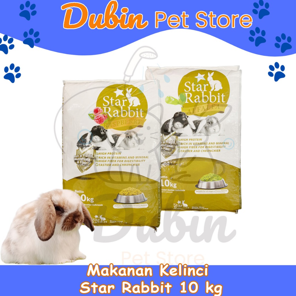 Jual Makanan Pelet Kelinci Star Rabbit 10 kg Raspberry/Alfalfa ...