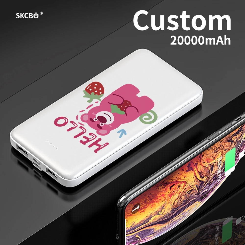 SKCBO Custom Powerbank 20000 mAh Fast Charging Dual USB Output