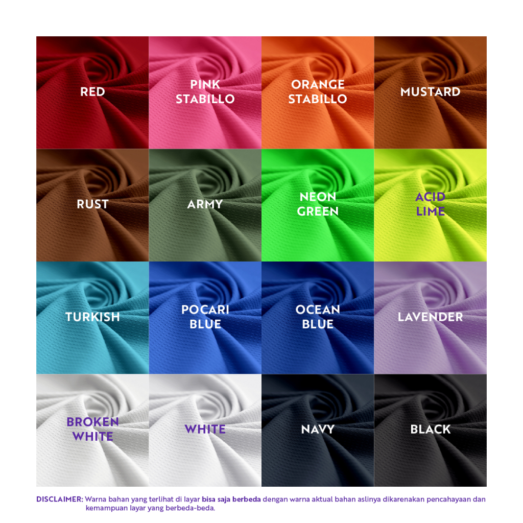 Jual Bahan Jersey Premium Dri-fit PolyLITE Breeze Cool Polyester - Roll ...
