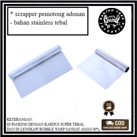 Jual SCRAPPPER BUTTER CREAM / ALAT PEMOTONG ADONAN ROTI BAHAN STAINLESS ...