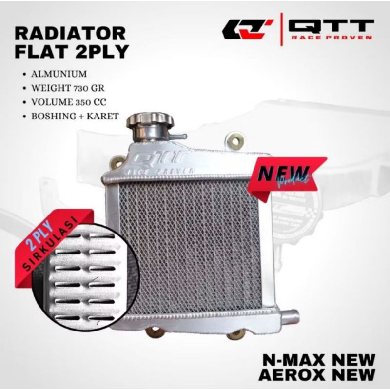 Jual [Ori100% QTT Racing] Radiator Flat Aerox New / Nmax New / Lexi 155 ...