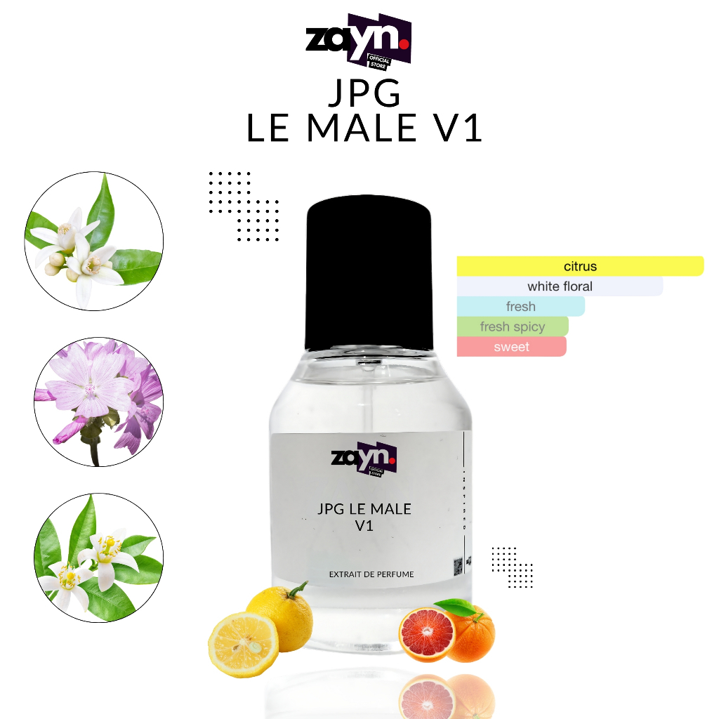 Jual Le Male V By Zayn Parfum Pria Aroma Citrus Aromatic Fresh Spicy Lavender Rekomendasi