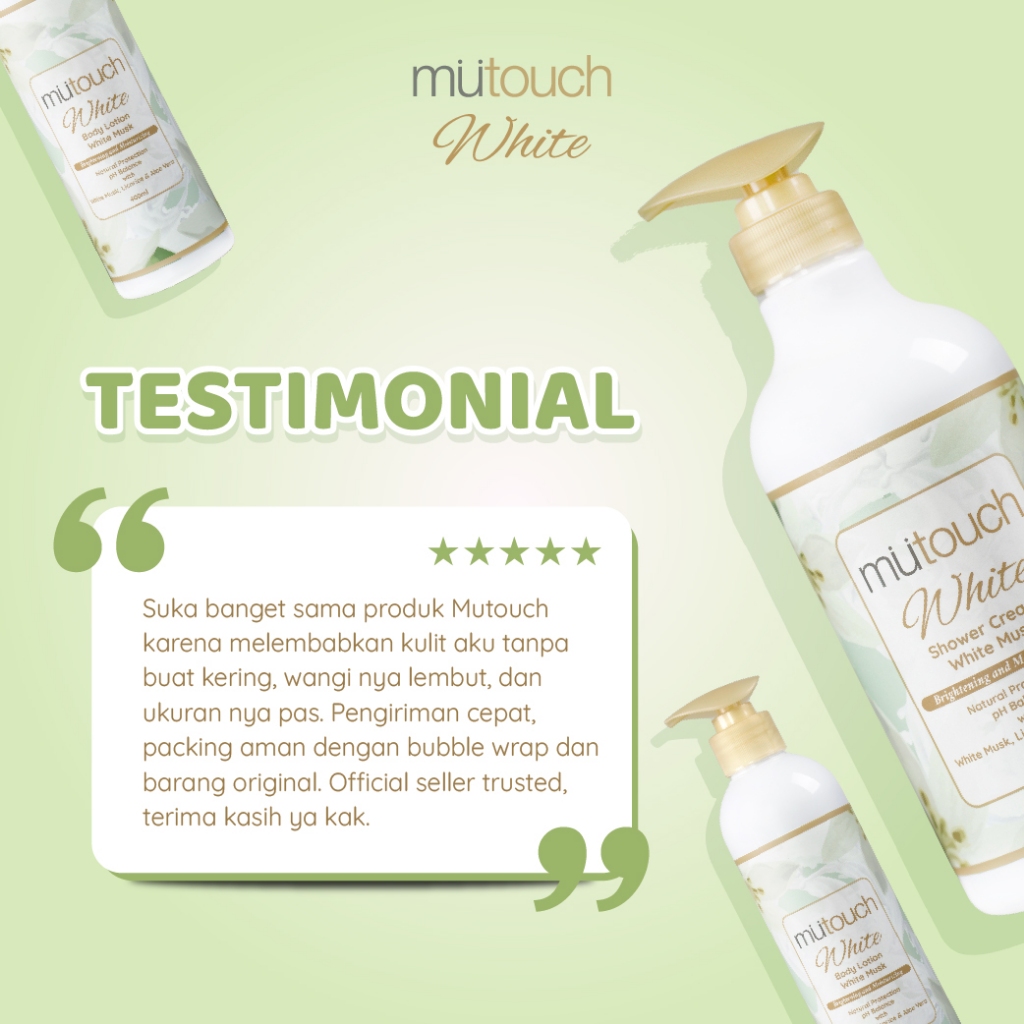 Jual Mutouch White Shower Cream Brightening and Moisturizing – White ...