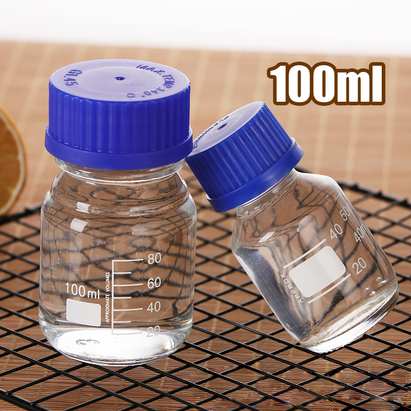 Jual 100ml Clear Botol Laboratory Reagent Botol Sampel Lab Botol Reagen ...