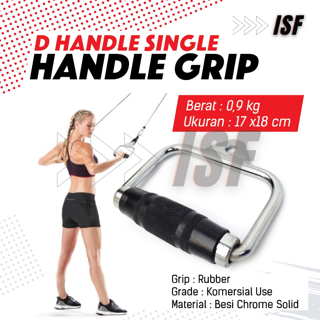 Jual D Handle Grip Cable Attachment Pegangan Back Gym Fitness | Shopee ...