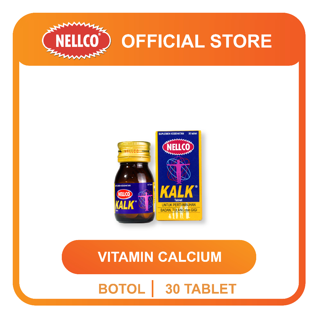 Jual Nellco Kalk Suplemen kalsium Tablet 30s | Shopee Indonesia