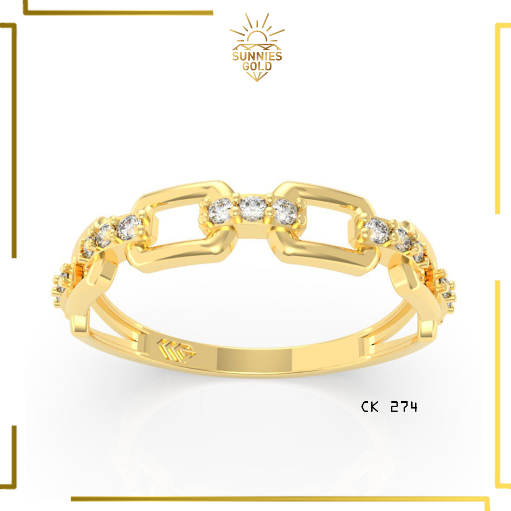 Jual CINCIN WANITA RANTAI KADAR 6K DAN 8K CINCIN RANTAI PERHIASAN - CK ...
