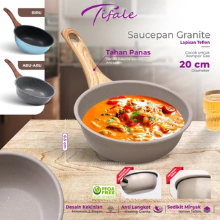 Tifale Deep Sauce Pan 20cm Granite CoatingΒ AntiΒ Lengket