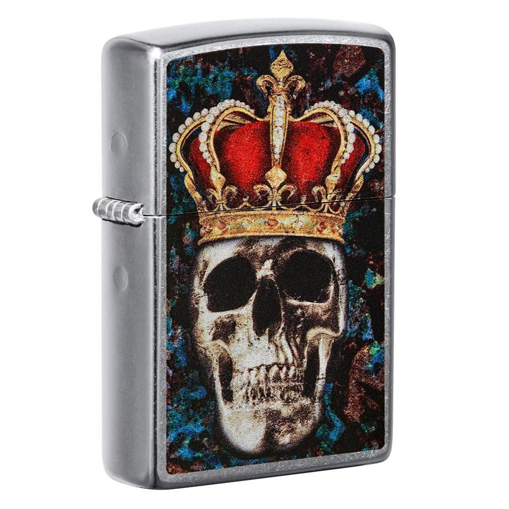 Jual Zippo Original 49666 Skull King Design (Street Chrome) | Shopee ...