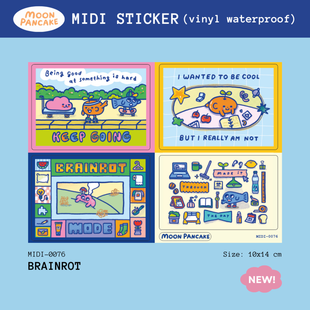 Jual Moon Pancake Midi Sticker - Brainrot | Shopee Indonesia