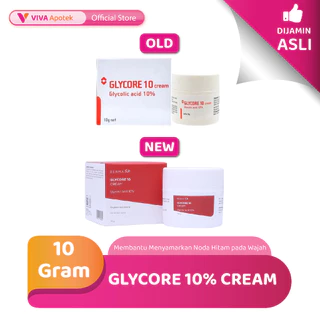 Glycore 10% Cream Membantu Menyamarkan Noda Hitam pada Wajah (10 Gram)