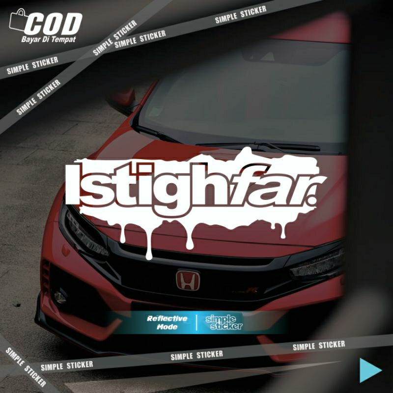 Jual sticker istighfar | sticker cutting kaca mobil | reflective ...