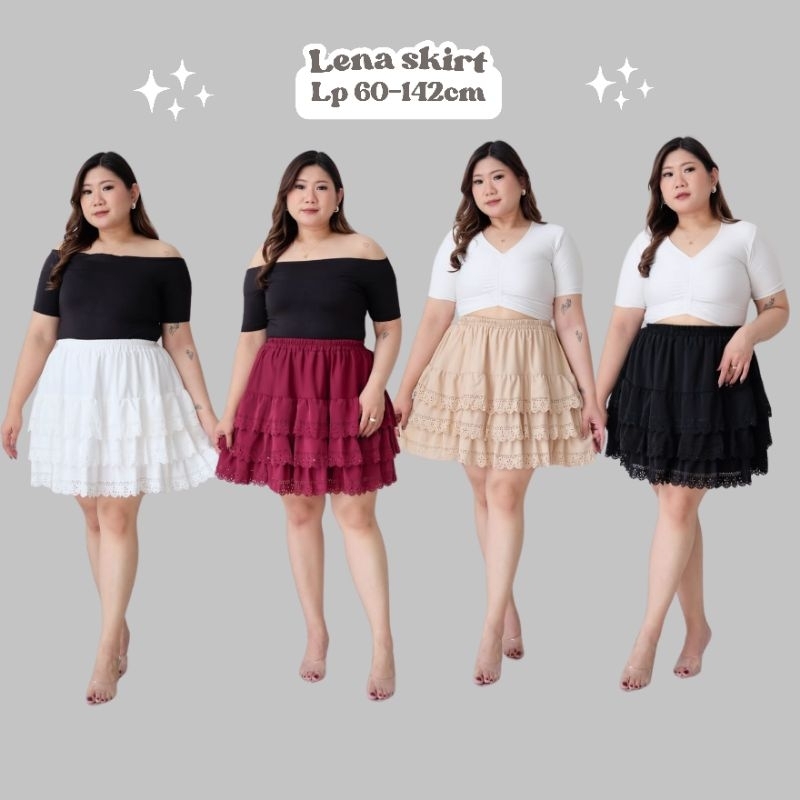 Jual BEST SELLER MUST HAVE LENA SKIRT - ROK JUMBO ROK BIG SIZE ADA ...