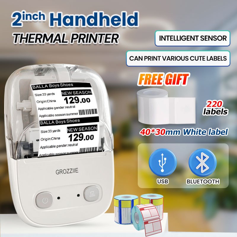 Jual Thermal Label Printer, Bluetooth Mini Label Maker Printer | Price ...