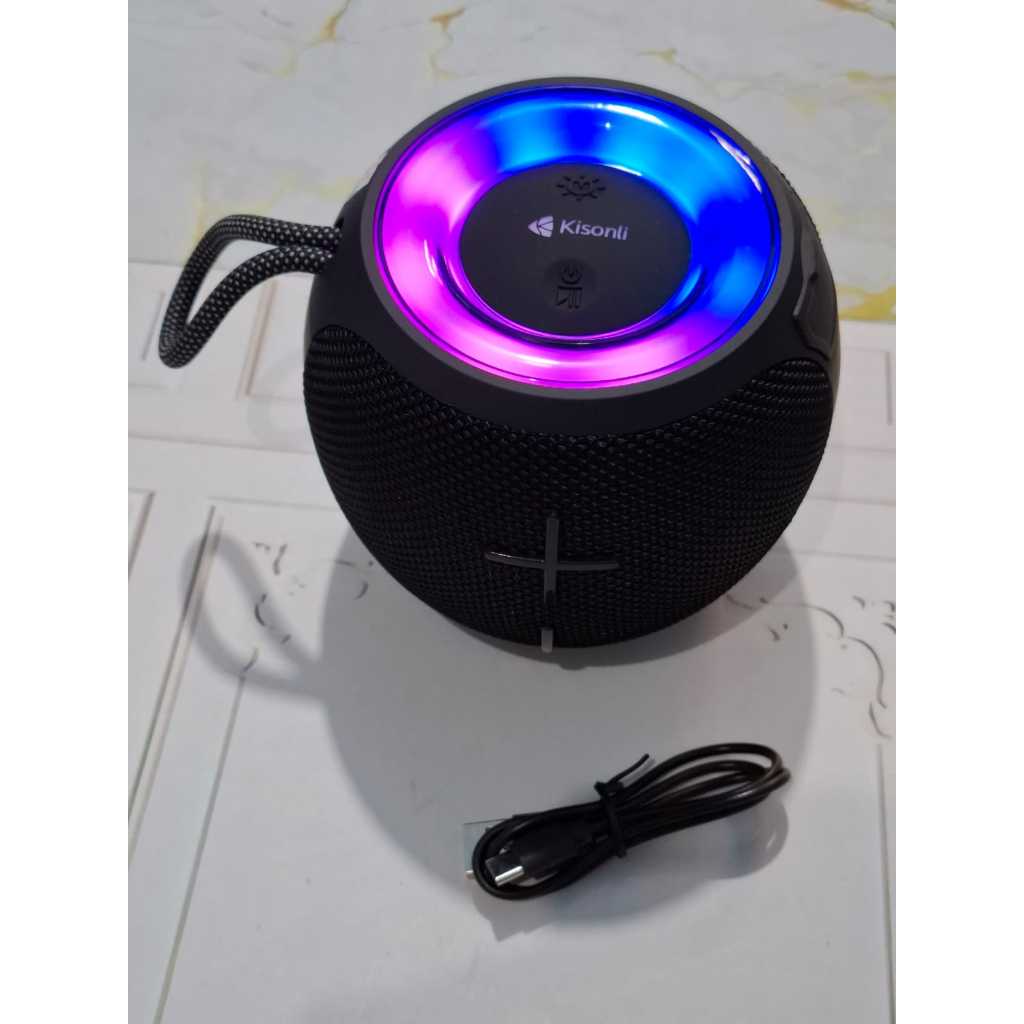 Jual Speaker Bluetooth Kisonli G16 Stereo TWS Colorfull RGB Light ...