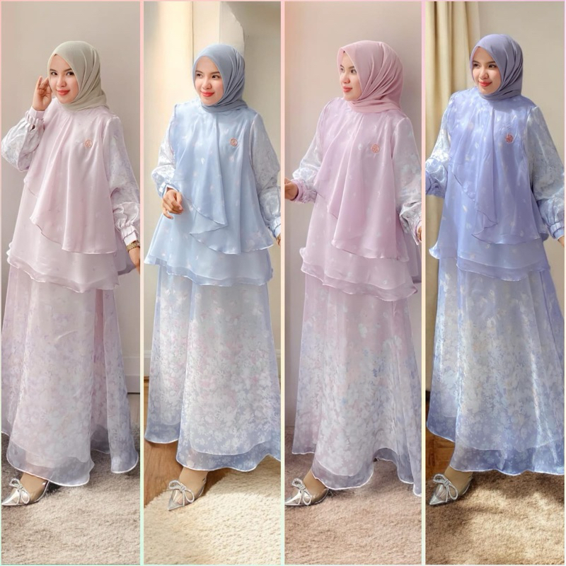 Jual BUNGA SERIES SISENA | SET ROK ORGANZA | STELAN ROK SISENA TERBARU ...