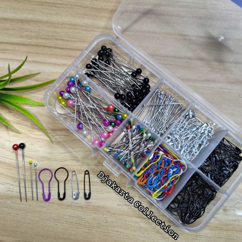 Jual PAKET HEMAT PAKET LENGKAP PINS JARUM PENITI HIJAB BOX TRAVEL MINI ...