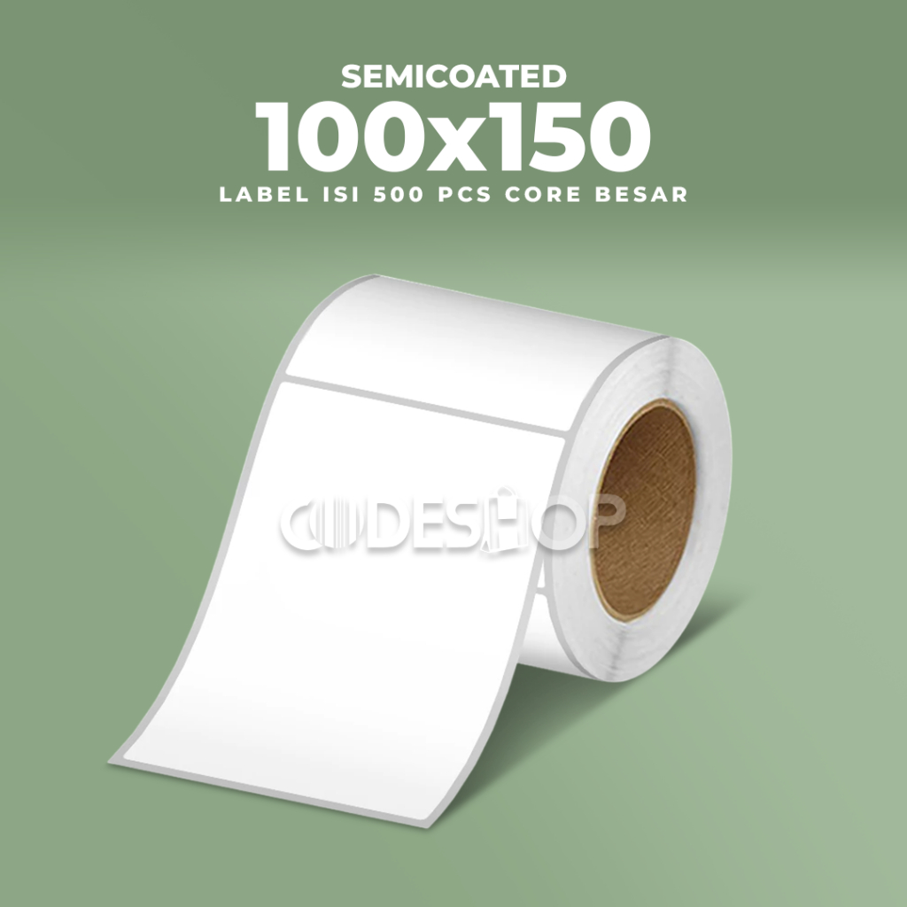 Jual LABEL BARCODE 100 X 150 (CORE BESAR) Kertas Label Semicoated ...