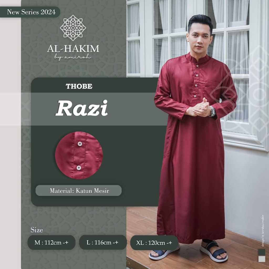 Jual Al Hakim - Jubah Dewasa Razi Series Premium Katun Mesir | Shopee ...