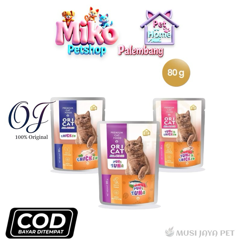 Jual Makanan Kucing Basah Ori Cat Pouch 80g | Shopee Indonesia