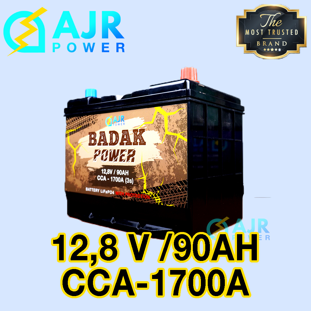 ACCU AKI LITHIUM BATERY BATERAI LiFePo4 AJR POWER 80D26L ALPHARD PAJERO FORTUNER 12V 12,8V 60AH 75AH 90AH CCA 900A 1350A 1700A Dengan BMS dan BALANCER