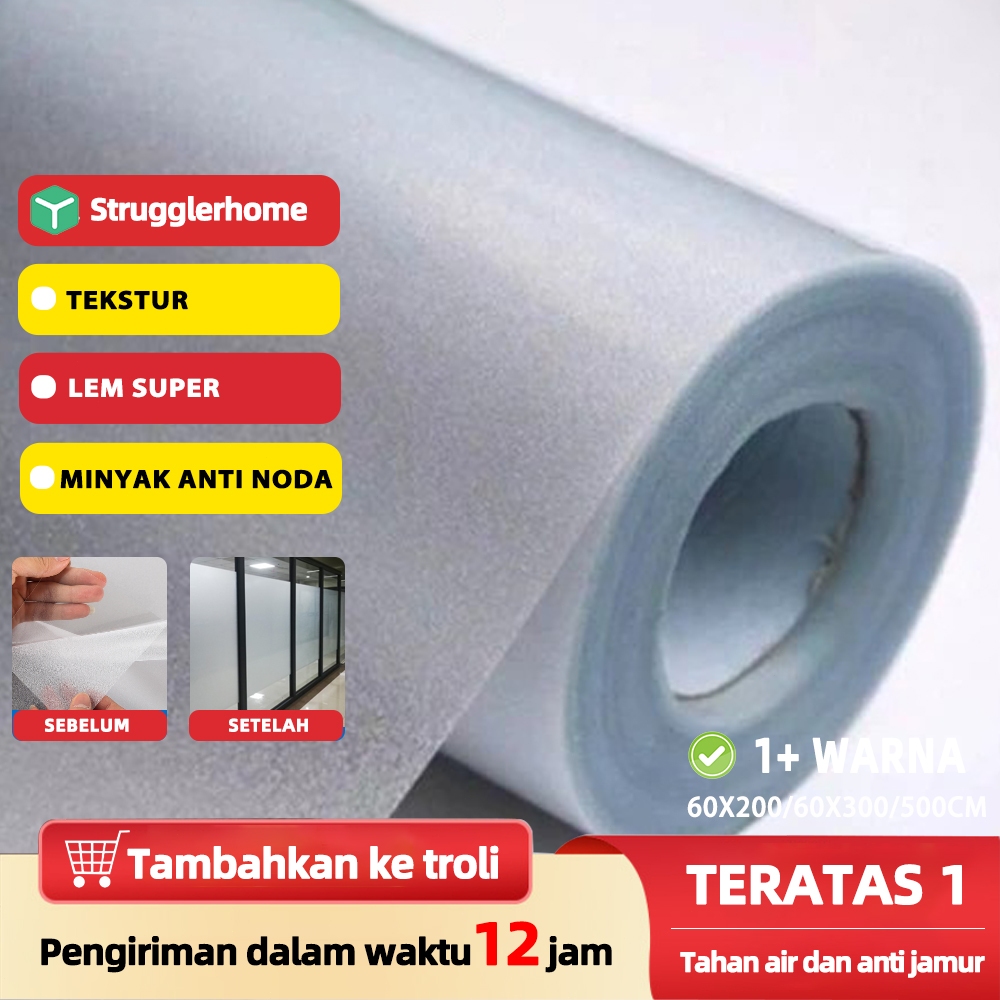 strugglerhome Stiker kaca sanblast buram  harga Terjangkau barang original good kualitas tinggi lem super kuat anti air anti panas