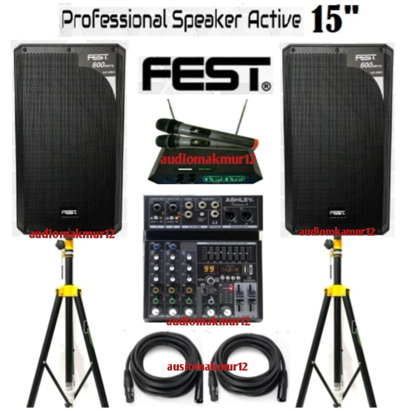 Jual Paket Sound System Profesional Fest AB15PRO Original 15 Inch 1200 ...