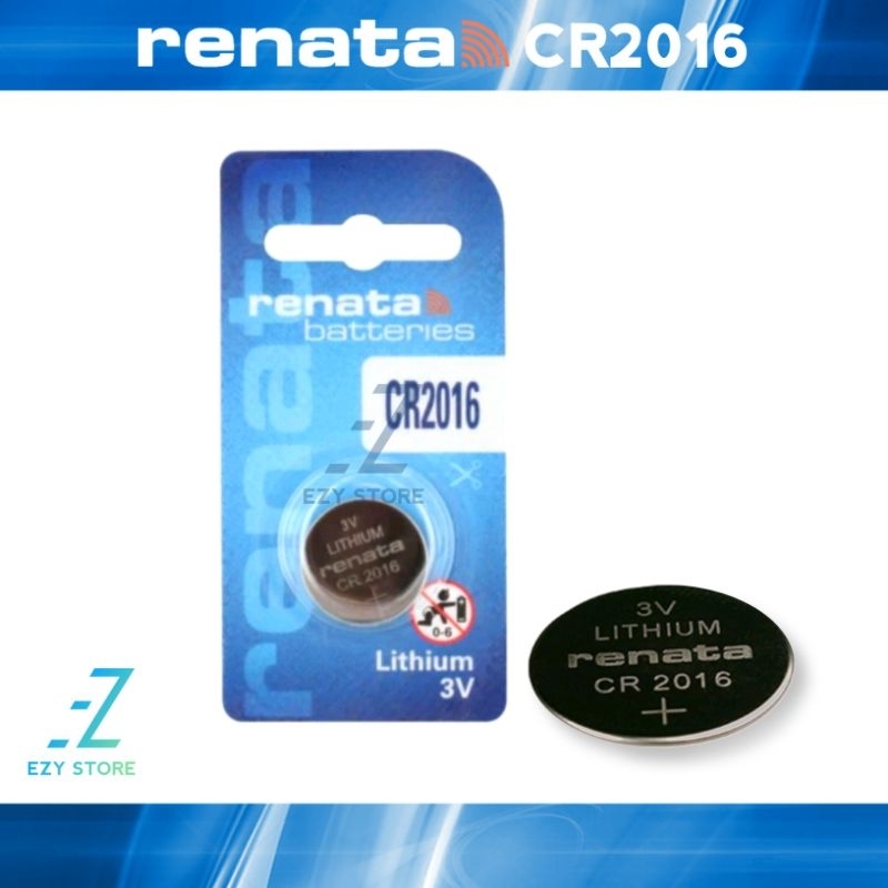 Jual Baterai Renata CR2016 Original Lithium Battery 3V Batrai CR 2016 ...