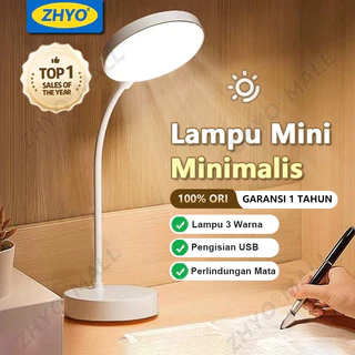 100% Original Lampu Meja LED  Lampu Belajar 3 Warna Lampu malam untuk perawatan mata anak Pengisian daya USB Dapat dilipat Lampu Kamar Tidur Tidur
