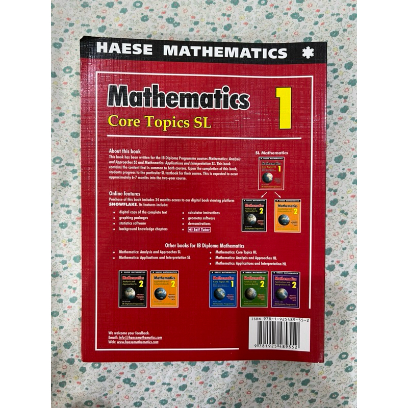 Jual IB Math Core Topics SL 1, Mathematics IB Diploma Programme ...