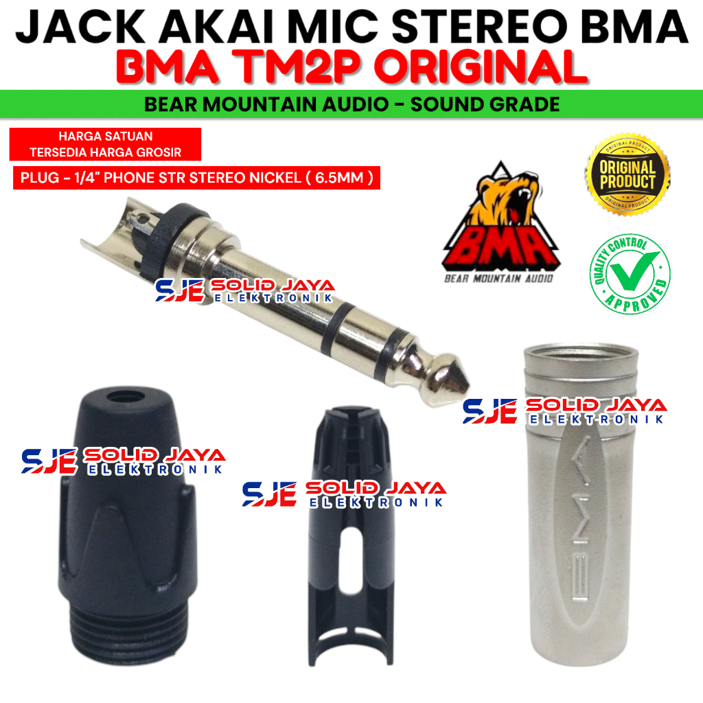 Jual JACK MIC STEREO BMA JECK JEK JAK JEG AKAI PLUG STEREO BMA BESI 6 ...