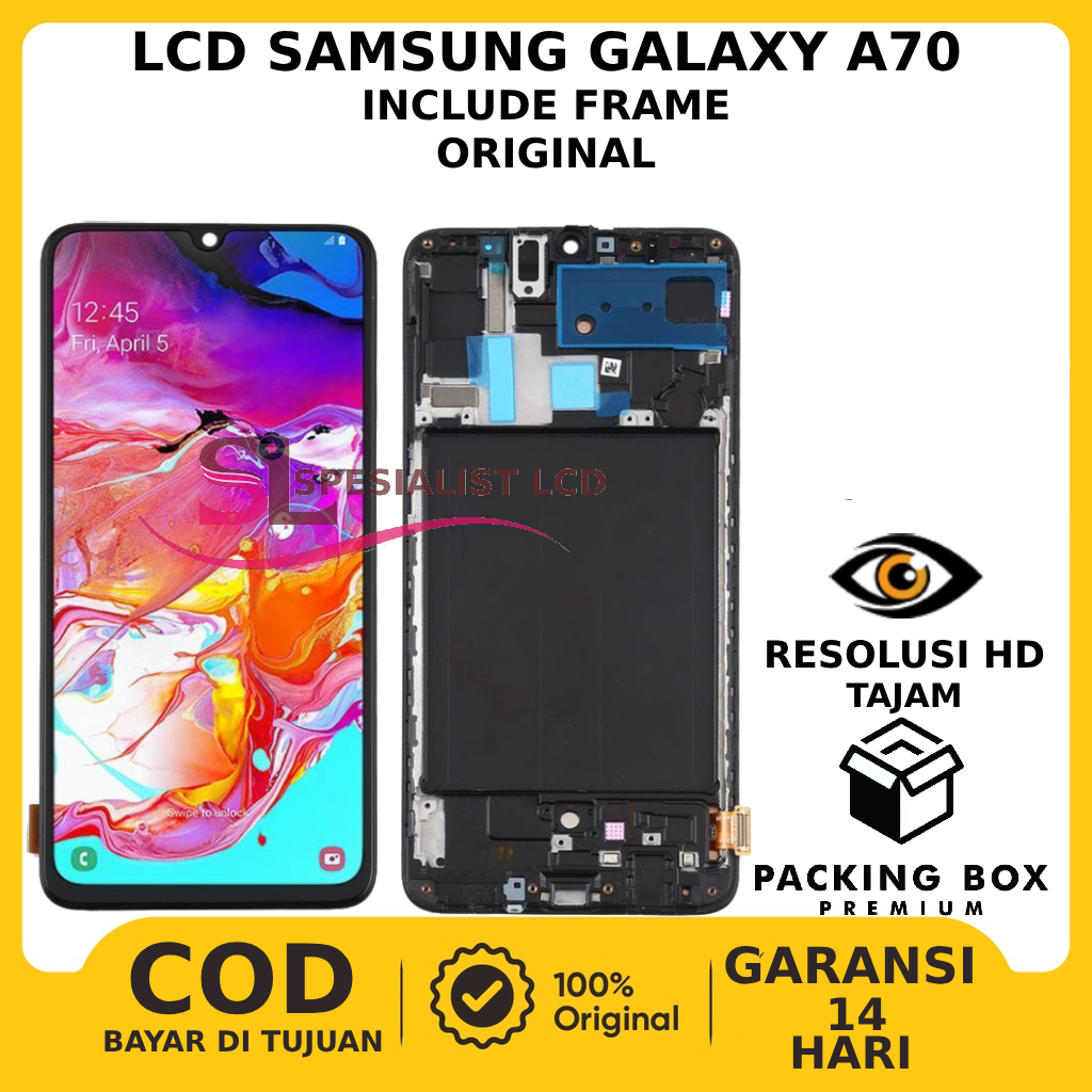 Jual LCD TOUCHSCREEN SAMSUNG GALAXY A70 ORIGINAL INCLUDE FRAME GARANSI ...