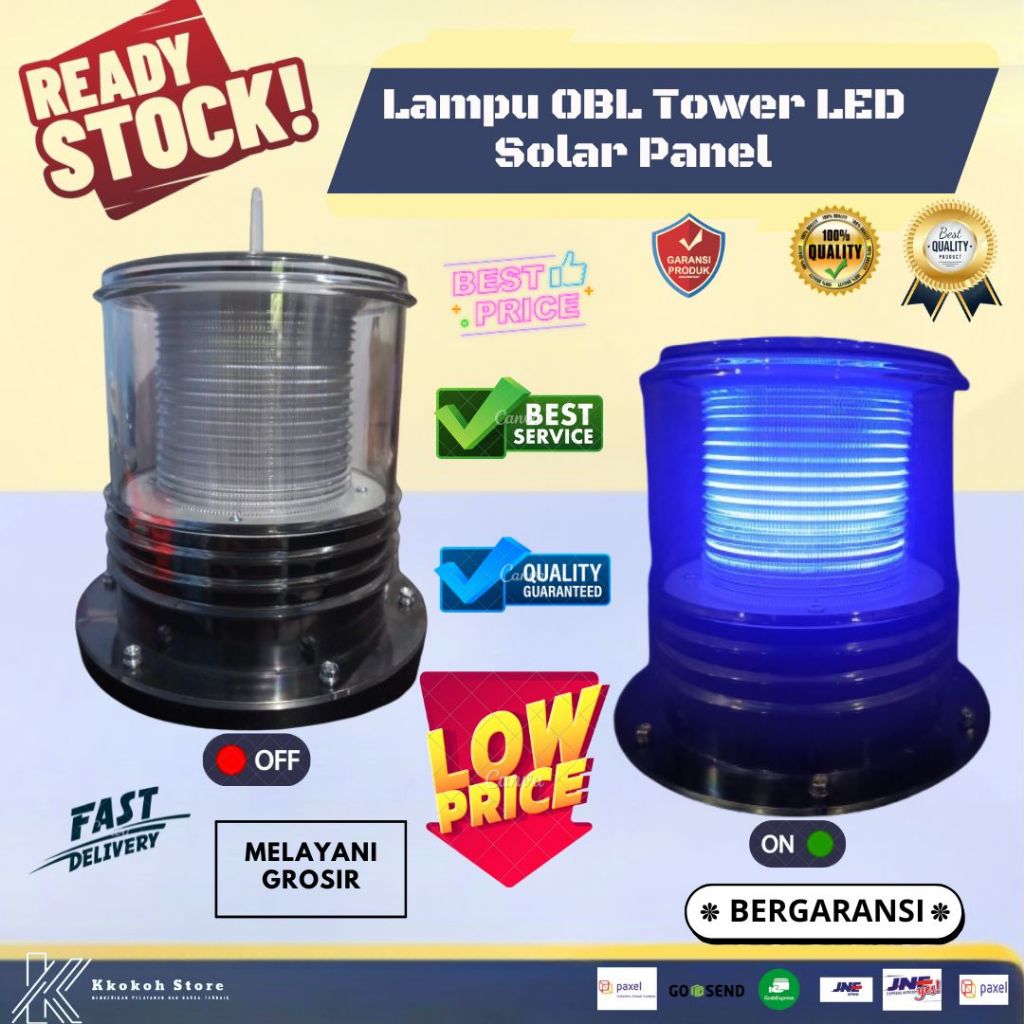 Jual Lampu Obl To wer LED Solar Panel BIRU / BLUE | Shopee Indonesia