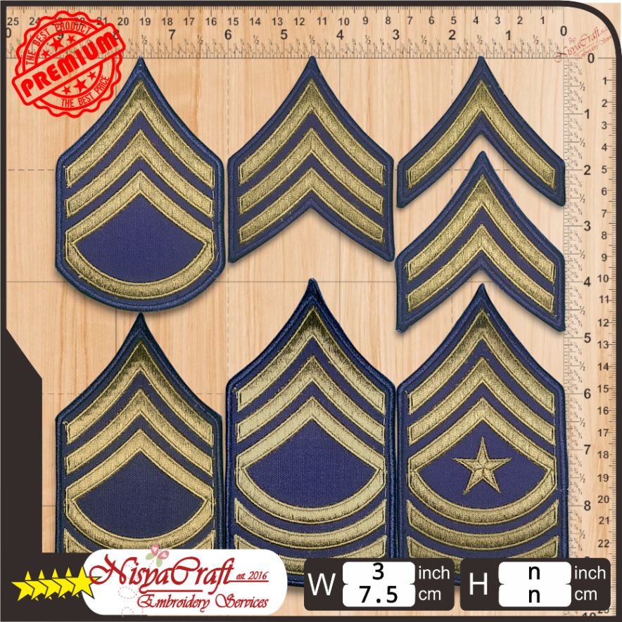 Jual NCEP0101-0512 US ARMY Rank Insignia - Enlisted Personnel Vintage ...