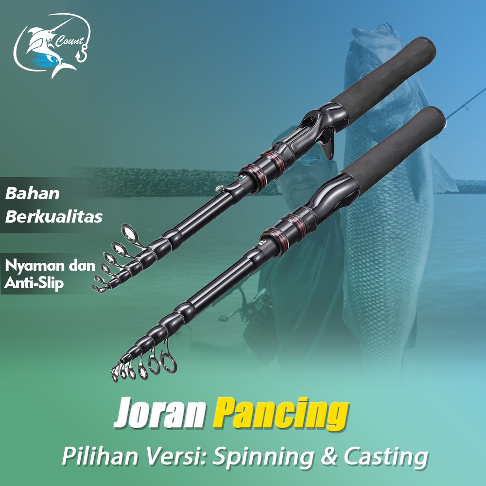 High Quality Super Ringan Serat Karbon Keras Tangan Pancing 1.5 Meter - 2.1Meter / Joran Pancing Carbon Asli Kuat 50kg / Teleskopik Pancing Batang / Joran Pancing Fiber Import
