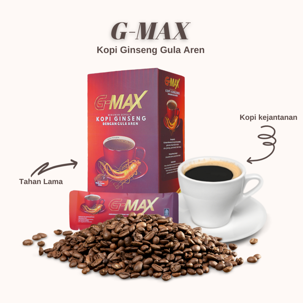 Jual MINUMAN BUBUK INSTAN KOPI G MAX ORIGINAL KOPI GINSENG | Shopee