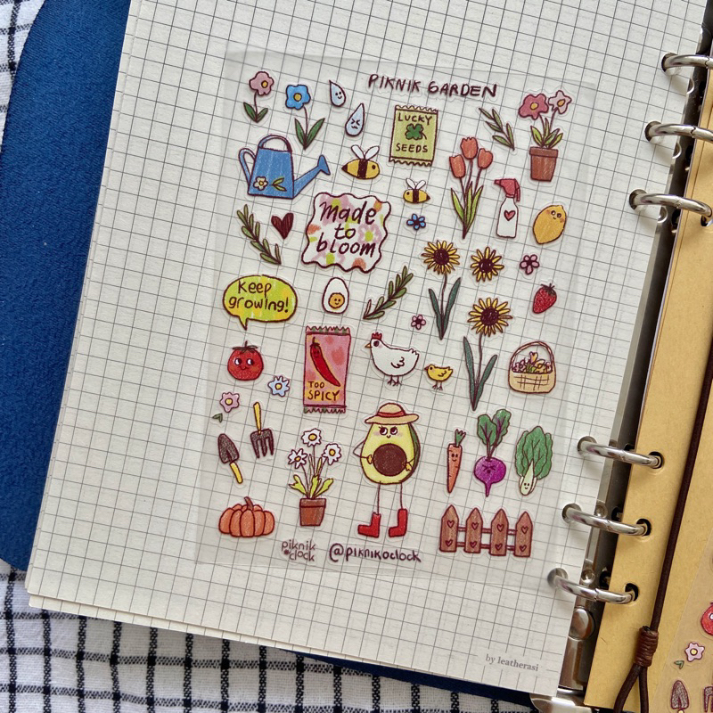 Jual PIKNIKOCLOCK | Deco Transparent Sticker Sheet - Garden - stiker ...
