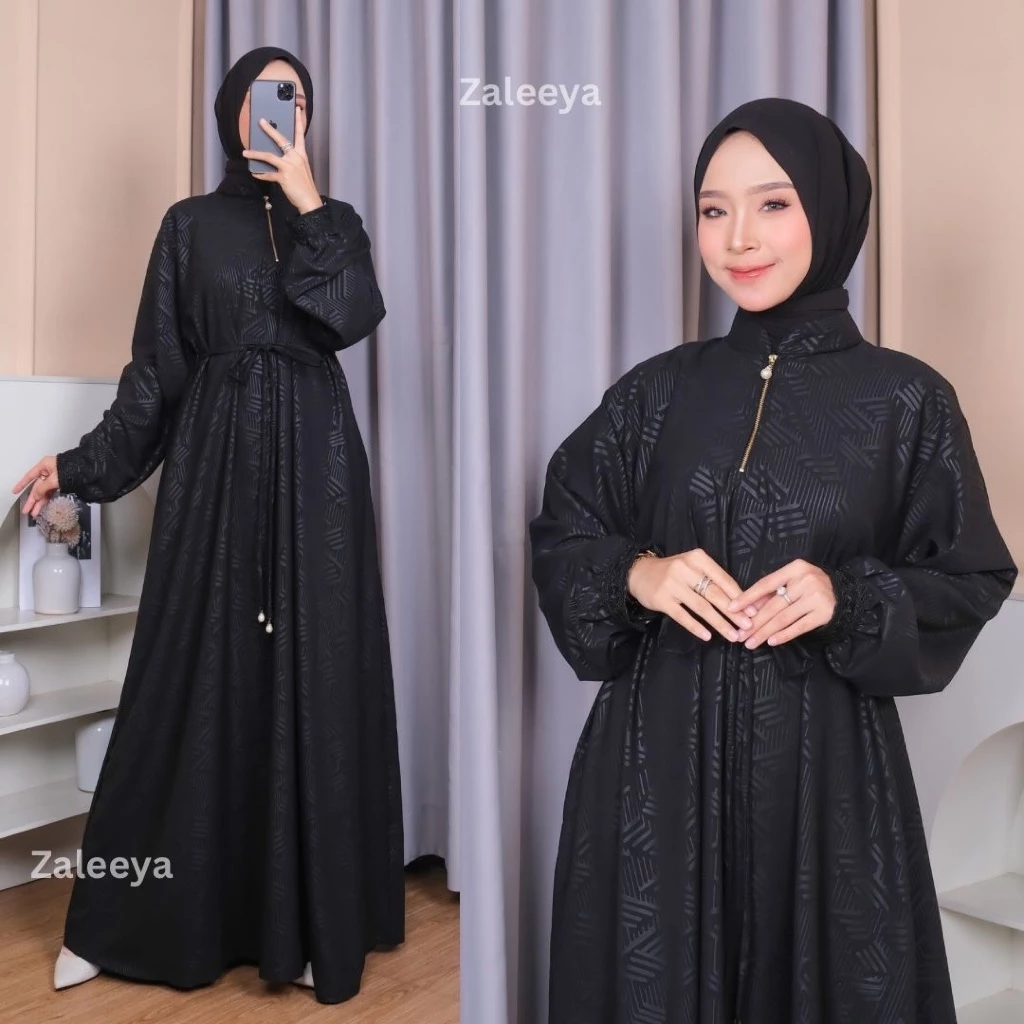 Shofa Abaya Embos Forzaleta tampilan depan
