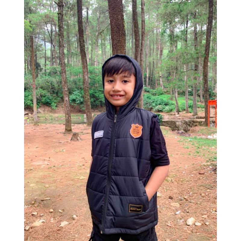 Jual Rompi MUSIC DENIM Anak - Rompi Vest Hoodie Anak - Rompi Parasut ...
