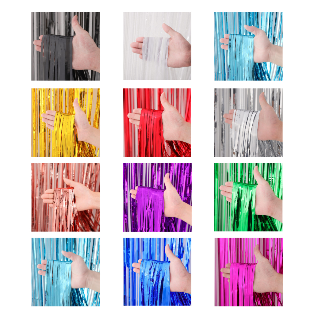 Jual MSM Tirai Rumbai Foil Backdrop GLOSSY (2mx1m) | Shopee Indonesia