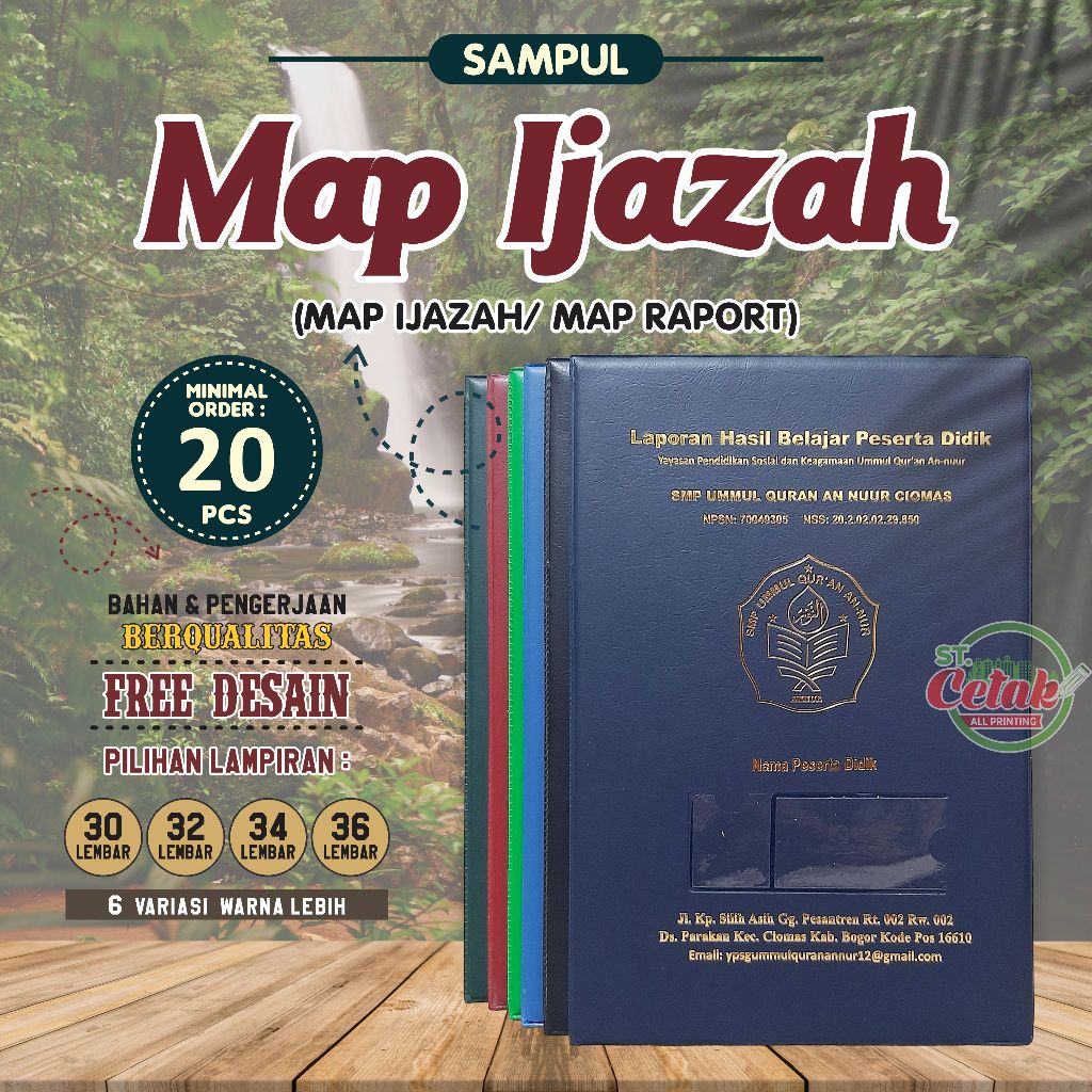 Jual MAP RAPORT | SAMPUL RAPORT | MAP IJAZAH K13 - CUSTOM HOTPRINT ...