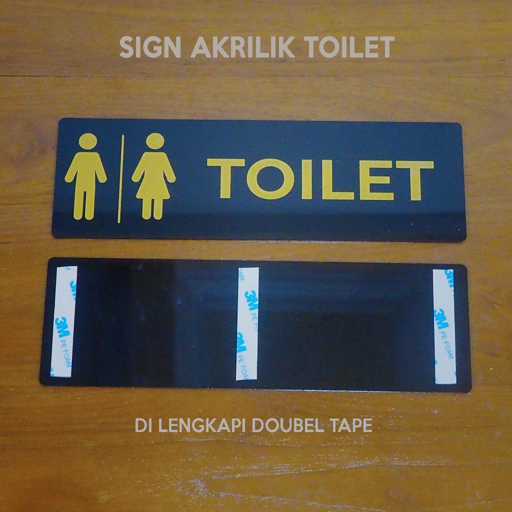 Jual PAPAN TANDA TOILET /WC pakai ACRYLIC 2MM ANTI AIR / TAHAN SEGALA ...