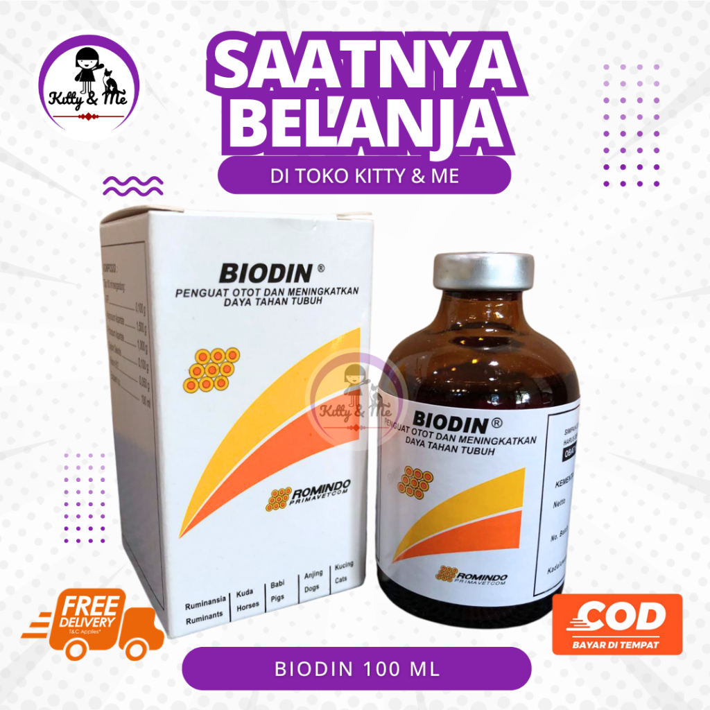 Jual BIODIN 100 ML - Injeksi ATP Intramuskular Untuk Hewan | Shopee ...