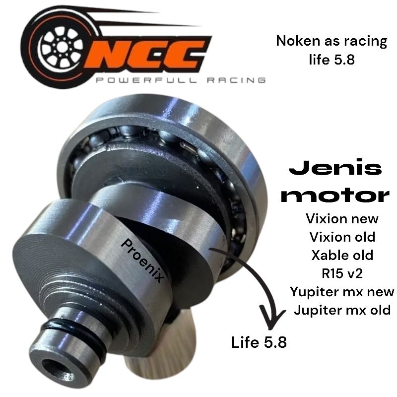 Jual noken as ncc racing life 5.8 vixion new vixion old xable old r15 ...
