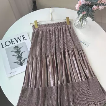 Rok Plisket Premium Rok Plisket Payung Basic Wanita Panjang Long Skirt