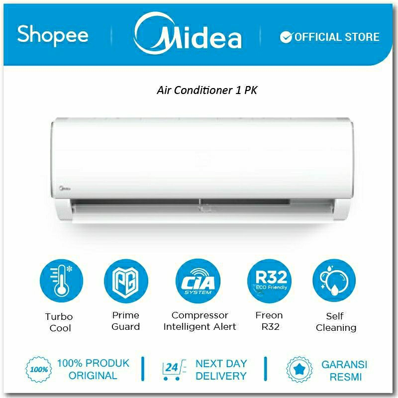 Jual Midea ac 1pk MSAF-09CRN | Shopee Indonesia