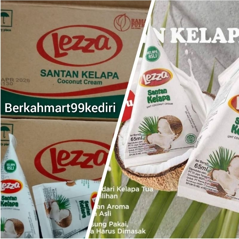 Jual (Termurah) ️Santan lezza 1 dus isi 36 pcs krmasan 65 ml | Shopee ...